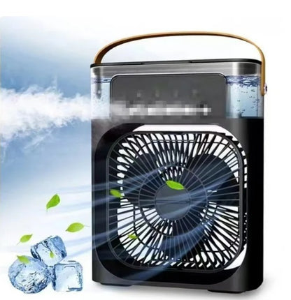 Portable Fan Air Conditioners USB Electric Fan LED Night Light Water Mist Fun 3 In 1 Air Humidifier For Home