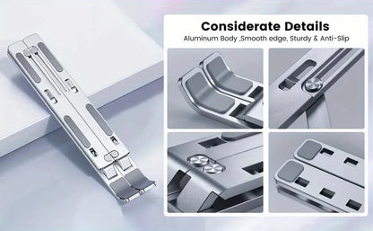 Adjustable Aluminum Foldable & Portable Laptop Stand