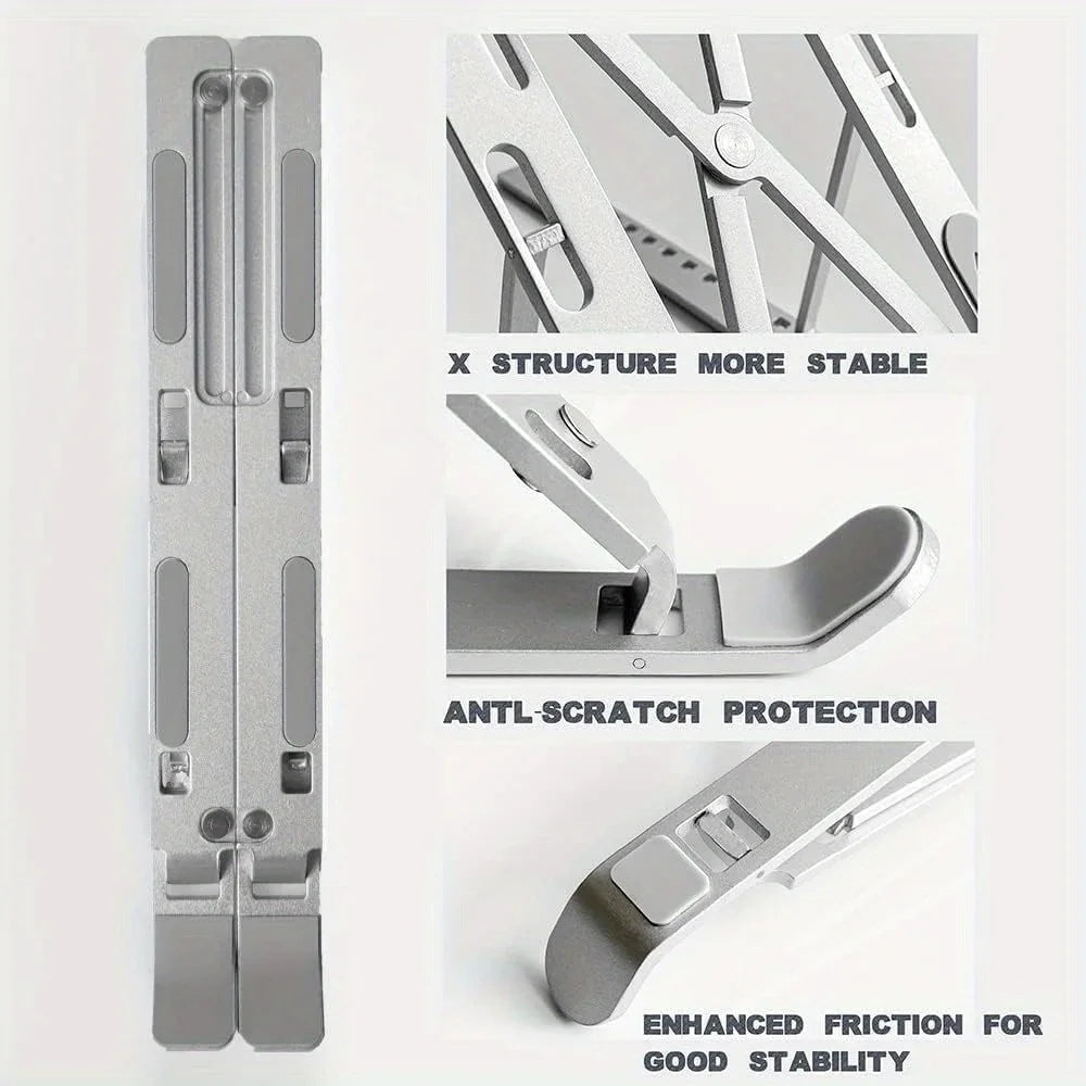 Adjustable Aluminum Foldable & Portable Laptop Stand