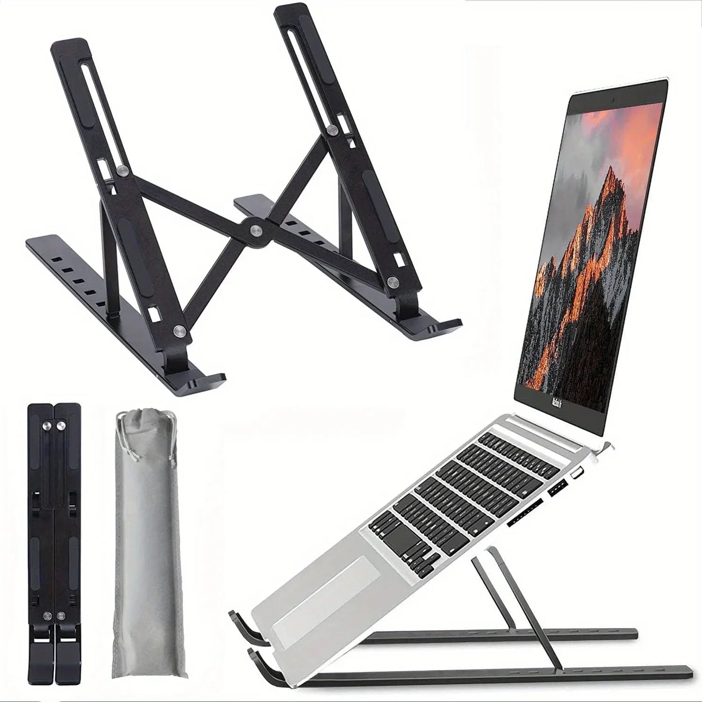 Adjustable Aluminum Foldable & Portable Laptop Stand
