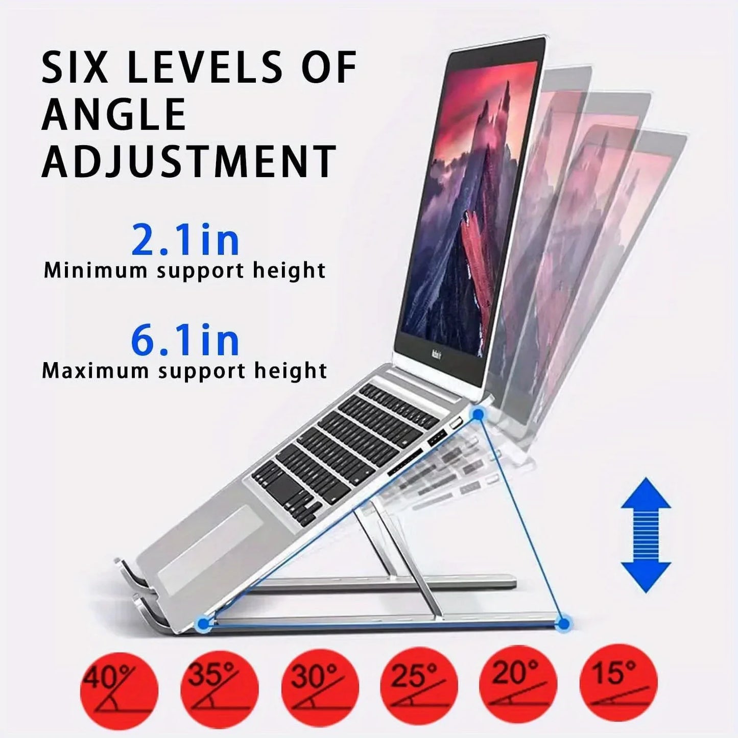 Adjustable Aluminum Foldable & Portable Laptop Stand